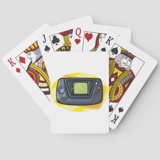 Retro 90s Handheld Gameconsole Gamer Pokerkaarten (Achterkant)