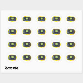 Retro 90s Handheld Gameconsole Gamer Ronde Sticker (Vel)