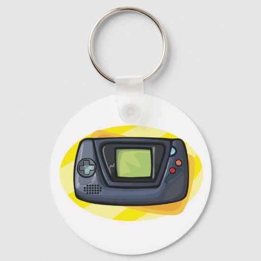 Retro 90s Handheld Gameconsole Gamer Sleutelhanger (Voorkant)