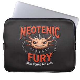 Retro 90s Heavy Metal Axolotl Band Tour Parodie Laptop Sleeve
