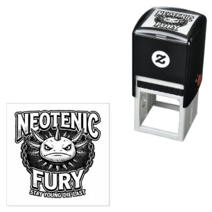 Retro 90s Heavy Metal Axolotl Band Tour Parodie Zelfinktende Stempel