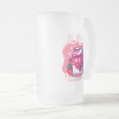 Retro 90s Japanse aardbeienmelk van Kawaii, bevror Matglas Bierpul (Voorkant rechts)