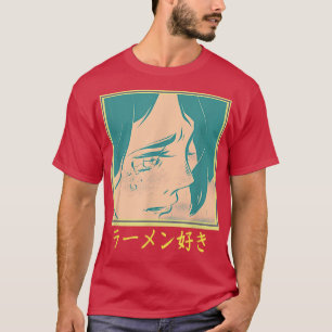 Retro 90s Japanse esthetische Waifu Anime Grafisch T-shirt