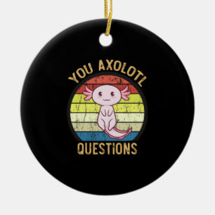 Retro 90s Jij Axolotl Vragen Vintage Zonsondergang Keramisch Ornament
