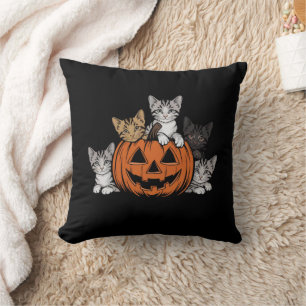 Retro 90s Katten Halloween Retro Spokerig Seizoen Kussen