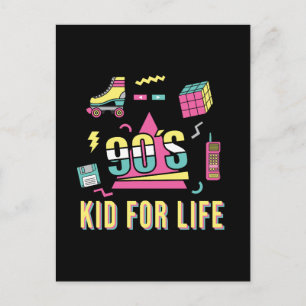retro 90's Kind voor het leven jaren negentig Feestdagenkaart