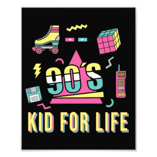 retro 90's Kind voor het leven jaren negentig Foto Afdruk