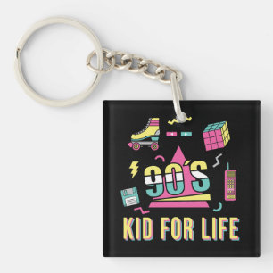  retro 90's Kind voor het leven jaren negentig Sleutelhanger