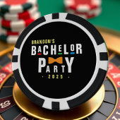 Retro 90s Kleurige Das Bruiloft Zwart Poker Chips