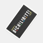 Retro 90s Kleurrijke Bachelorette Feestje Zwart Servet (Hoek)