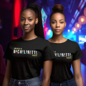 Retro 90s Kleurrijke Bachelorette Party Zwart T-shirt