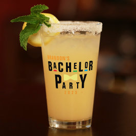 Retro 90s Kleurrijke Das Bachelorfeest Glas