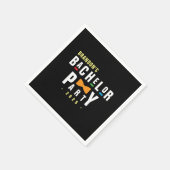 Retro 90s Kleurrijke Das Bachelorfeest Zwart Servet (Hoek)