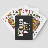 Retro 90s Kleurrijke Das Bruiloft Zwarten Pokerkaarten (Achterkant)