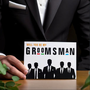 Retro 90s Kleurrijke Mannen in pakken Groomsman Vo