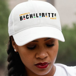 Retro 90s Kleurrijke Meisjesuitje Zwart Trucker Pet