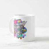 Retro 90's Kleuterschool Tshirt Koffiemok (Voorkant links)