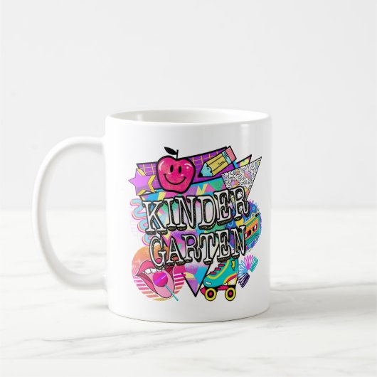 Retro 90's Kleuterschool Tshirt Koffiemok (Links)