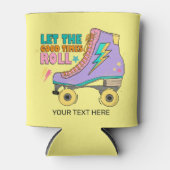 Retro 90's Let Good Times Roll Schaatsen Name Blikjeskoeler (Voorkant)