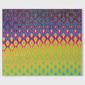 Retro 90s levendig Neon Colour Abstract Pattern Cadeaupapier (Vlak)