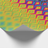 Retro 90s levendig Neon Colour Abstract Pattern Cadeaupapier (Hoek)