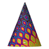 Retro 90s levendig Neon Colour Abstract Pattern Feesthoedjes (Links)