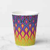Retro 90s levendig Neon Colour Abstract Pattern Papieren Bekers (Achterkant)