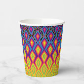 Retro 90s levendig Neon Colour Abstract Pattern Papieren Bekers (Links)