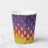 Retro 90s levendig Neon Colour Abstract Pattern Papieren Bekers (Rechts)
