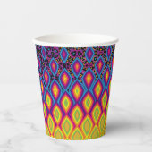 Retro 90s levendig Neon Colour Abstract Pattern Papieren Bekers (Voorkant)