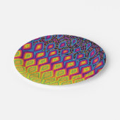 Retro 90s levendig Neon Colour Abstract Pattern Papieren Bordje (Gekanteld)