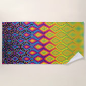 Retro 90s levendig Neon Colour Abstract Pattern Strandlaken (Voorkant)