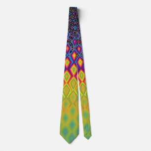 Retro 90s levendig Neon Colour Abstract Pattern Stropdas
