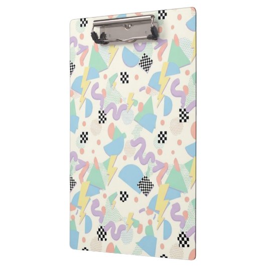 Retro 90s Memphis Aesthetic Pattern Klembord (Links)