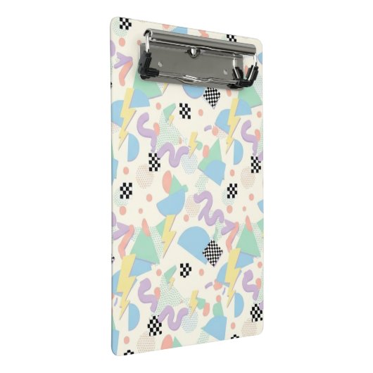 Retro 90s Memphis Aesthetic Pattern Mini Klembord (Schuin)