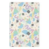 Retro 90s Memphis Aesthetic Pattern Mini Klembord (Achterkant)