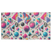 Retro 90s Memphis Geometrisch Neon Kussenhoes (Voorkant-Links)