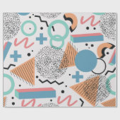 Retro 90s Memphis Pattern Cadeaupapier (Vlak)