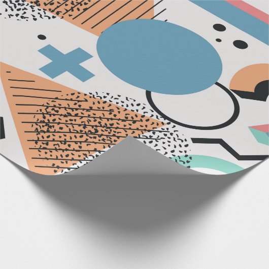 Retro 90s Memphis Pattern Cadeaupapier (Hoek)