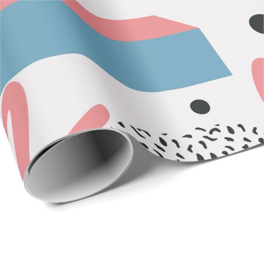 Retro 90s Memphis Pattern Cadeaupapier (Rol Hoek)