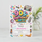 Retro 90s Modern 30e Verjaardag Kaart (Staand voorkant)