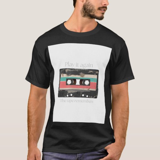 Retro 90s Music Black Streetwear T-shirt (Voorkant)