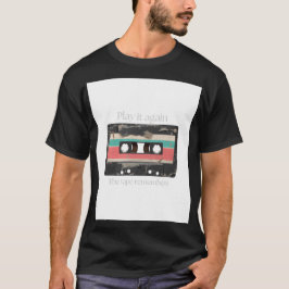 Retro 90s muziek zwart streetwear T-shirt