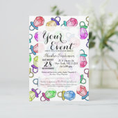 Retro 90's Neon Colorful Ring Snoep Pop Kaart (Staand voorkant)