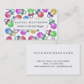 Retro 90's Neon Colorful Ring Snoep Pop Visitekaartje (Voorkant / Achterkant)