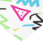 Retro 90's Neon Pink Green Blue Gellow Doodle Tafelkleed (Gekanteld)