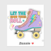 Retro 90's Neon Roller Schaatsen Goede Tijden Roll Sticker (Vel)