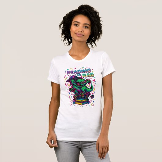 Retro 90s Nostalgia Reading Shirt - Women's Cut (Voorkant volledig)
