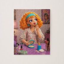 Retro 90s nostalgie: 3D-cartoonpersonage Rosy-app