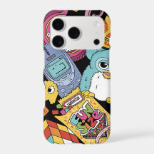 Retro 90s Nostalgie Doodle Patroon Speelgoed en Te
